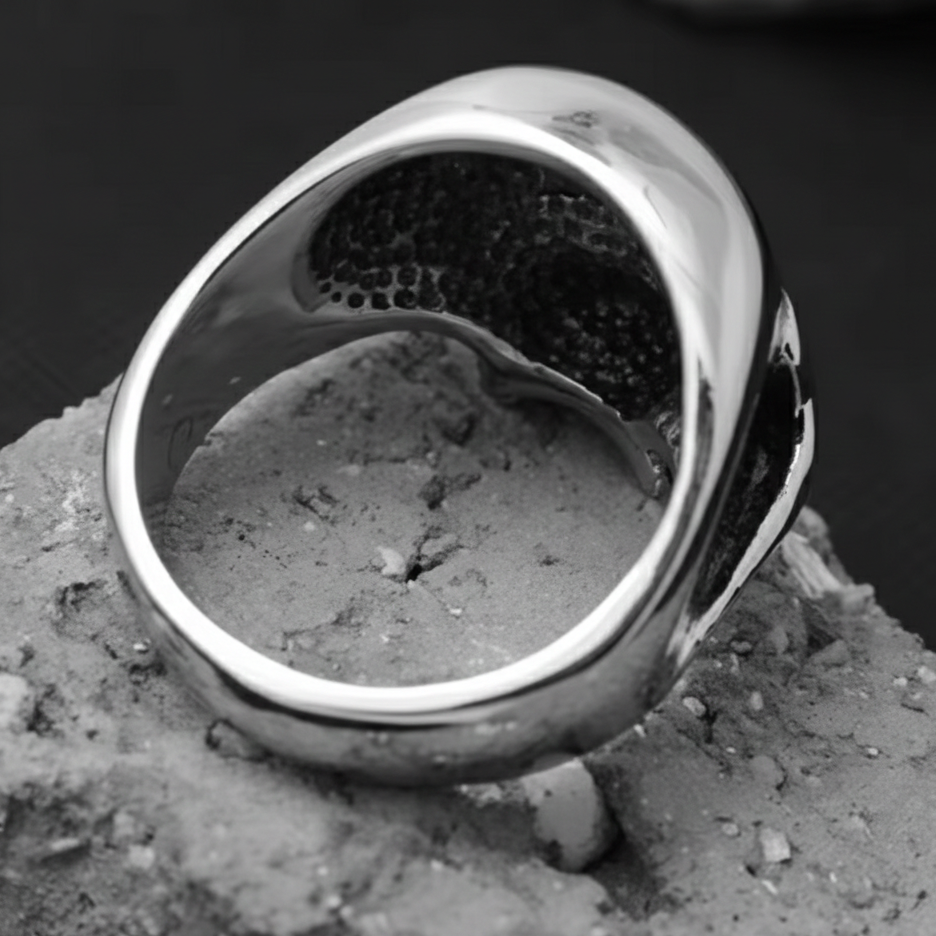 Anillo de calavera vintage de los años 80